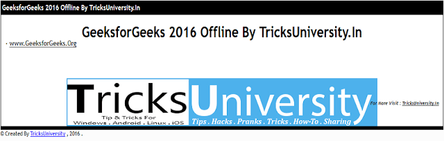 Download GeeksforGeeks.Org Offline 2016 [Google Drive/Mega/Dropbox Link]